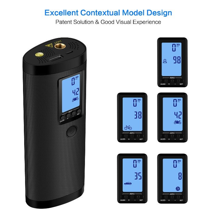 AP2 High Precision Sensor Air Pump Portable Tire Inflator with Power Bank Function AP2 High Precision Sensor Air Pump Portable Tire Inflator with Power Bank Function